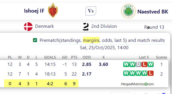 Ishoej IF Vs Naestved BK screenshot