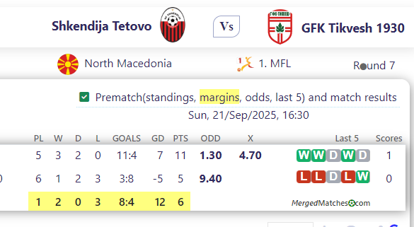 Shkendija Tetovo Vs GFK Tikvesh 1930 screenshot