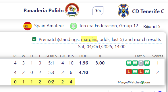 Panaderia Pulido Vs CD Tenerife C screenshot