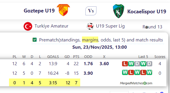Goztepe U19 Vs Kocaelispor U19 screenshot