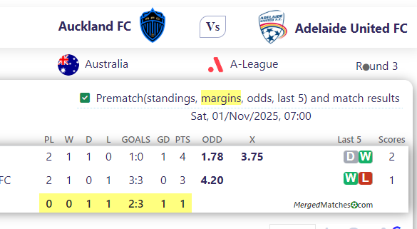 Auckland FC Vs Adelaide United FC screenshot