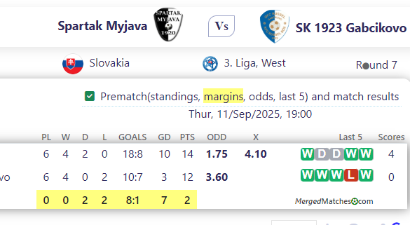 Spartak Myjava Vs SK 1923 Gabcikovo screenshot
