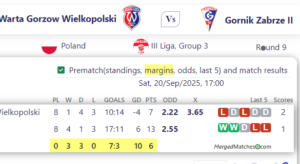 Warta Gorzow Wielkopolski Vs Gornik Zabrze II screenshot