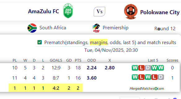AmaZulu FC Vs Polokwane City screenshot