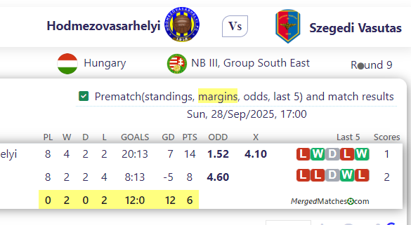 Hodmezovasarhelyi Vs Szegedi Vasutas screenshot