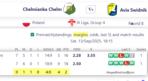 Chelmianka Chelm Vs Avia Swidnik screenshot
