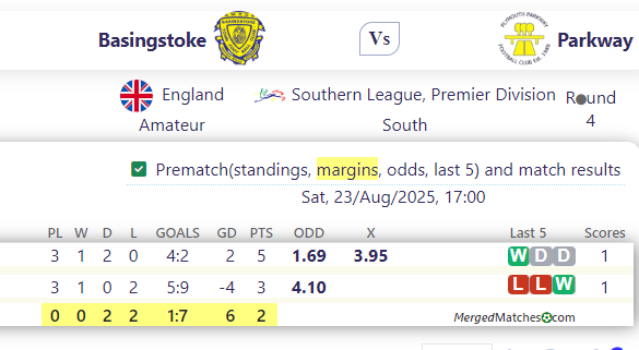 Basingstoke Vs Parkway screenshot