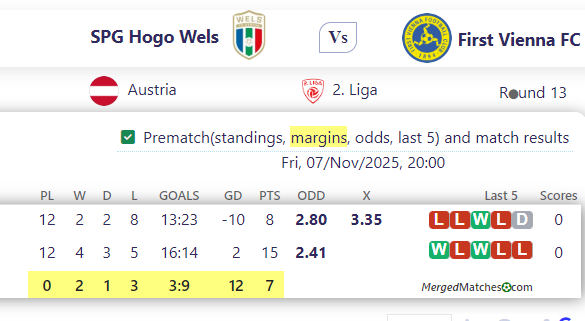 SPG Hogo Wels Vs First Vienna FC screenshot