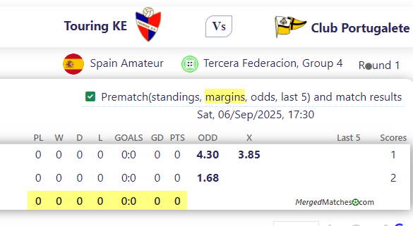 Touring KE Vs Club Portugalete screenshot