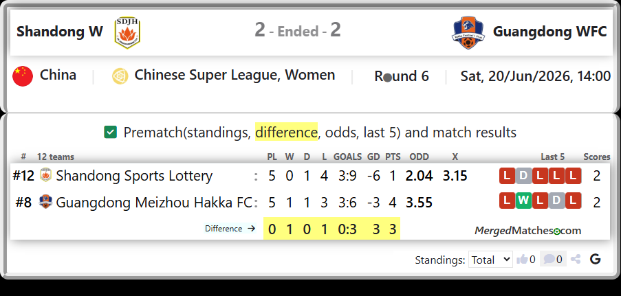 Shandong Sports Lottery Vs Guangdong Meizhou Hakka FC screenshot