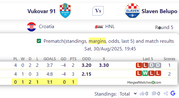 Vukovar 91 Vs Slaven Belupo screenshot
