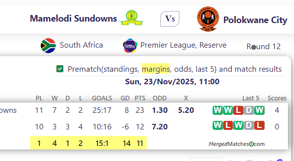 Mamelodi Sundowns Vs Polokwane City screenshot