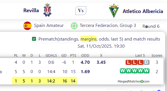 Revilla Vs Atletico Albericia screenshot