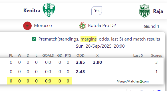 Kenitra Vs Raja screenshot