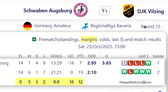 Schwaben Augsburg Vs DJK Vilzing screenshot