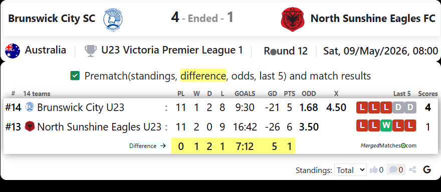 Brunswick City SC Vs North Sunshine Eagles FC screenshot