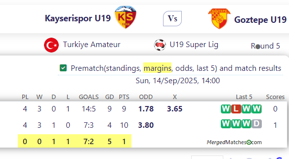 Kayserispor U19 Vs Goztepe U19 screenshot