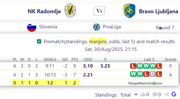 NK Radomlje Vs Bravo Ljubljana screenshot