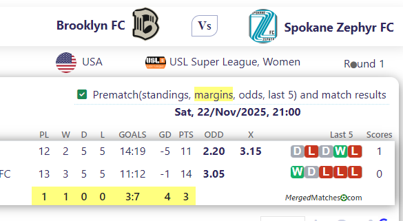 Brooklyn FC Vs Spokane Zephyr FC screenshot