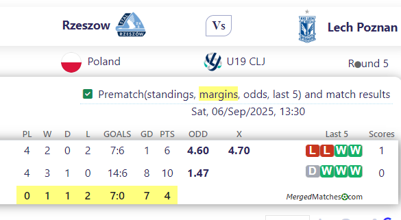 Rzeszow Vs Lech Poznan screenshot