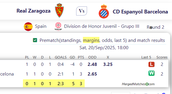 Real Zaragoza Vs CD Espanyol Barcelona screenshot