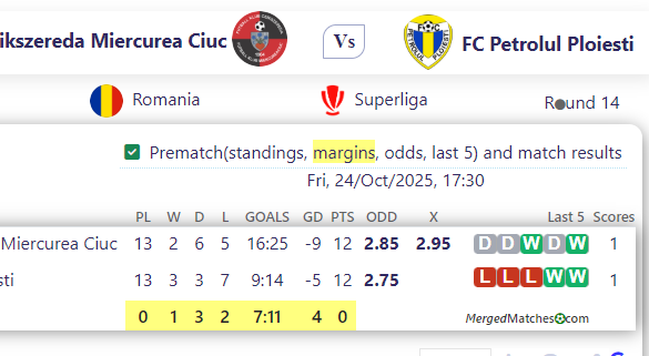 AFK Csikszereda Miercurea Ciuc Vs FC Petrolul Ploiesti screenshot