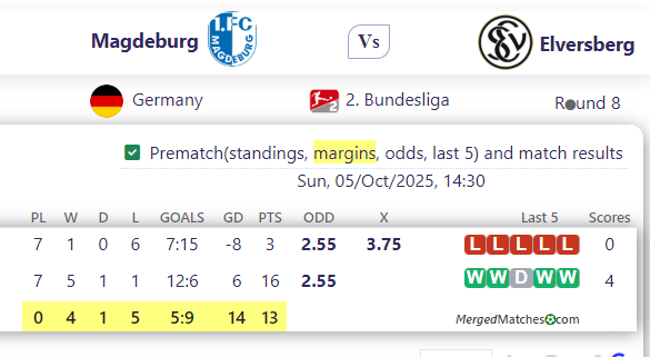 Magdeburg Vs Elversberg screenshot