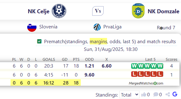 NK Celje Vs NK Domzale screenshot