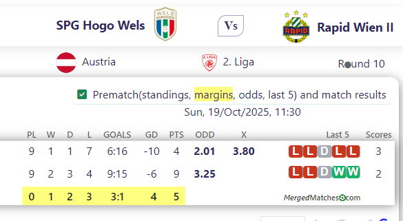 SPG Hogo Wels Vs Rapid  Wien II screenshot