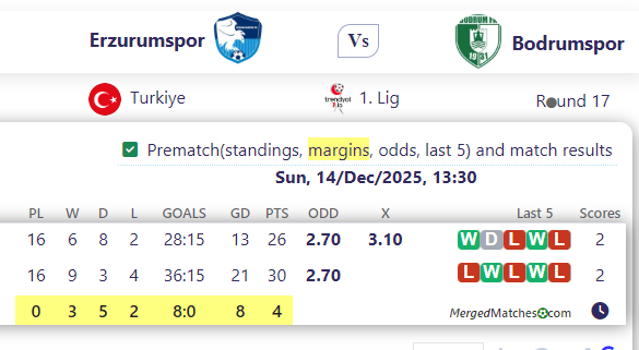 Erzurumspor Vs Bodrumspor screenshot
