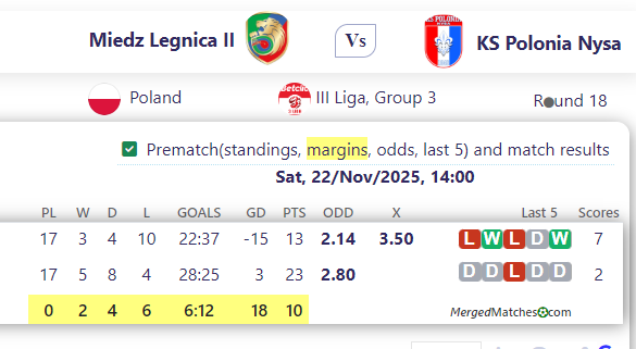 Miedz Legnica II Vs KS Polonia Nysa screenshot