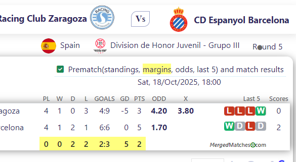 Racing Club Zaragoza Vs CD Espanyol Barcelona screenshot