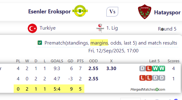 Esenler Erokspor Vs Hatayspor screenshot