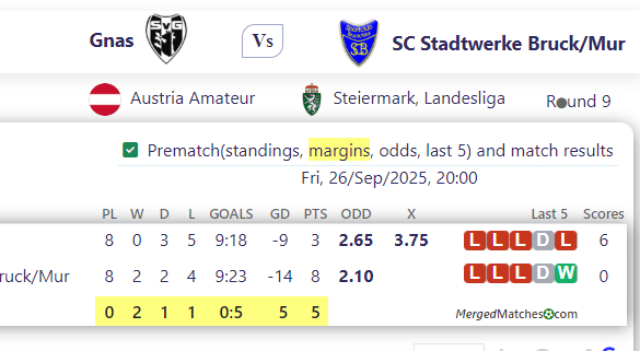 Gnas Vs SC Stadtwerke Bruck/Mur screenshot