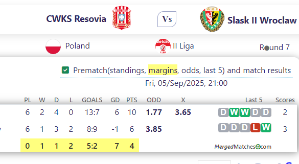 CWKS Resovia Vs Slask II Wroclaw screenshot
