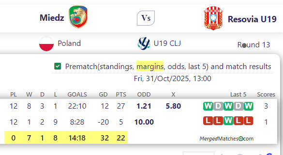 Miedz Vs Resovia U19 screenshot
