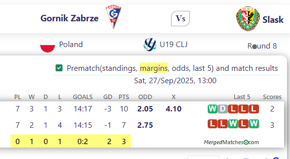 Gornik Zabrze Vs Slask screenshot