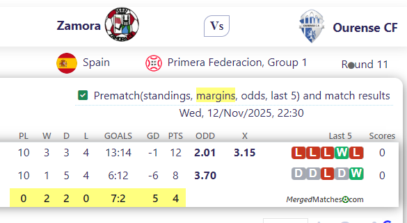 Zamora Vs Ourense CF screenshot