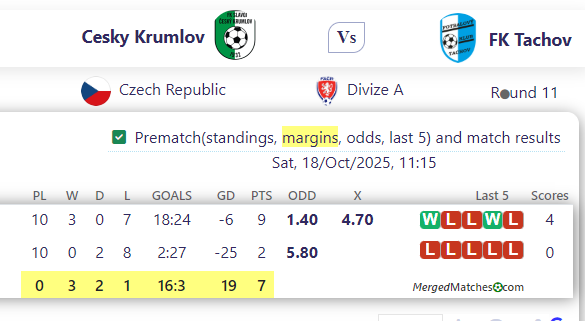 Cesky Krumlov Vs FK Tachov screenshot