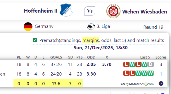 Hoffenheim II Vs Wehen Wiesbaden screenshot