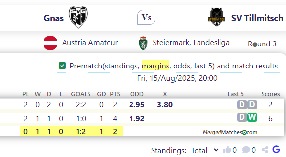 Gnas Vs SV Tillmitsch screenshot