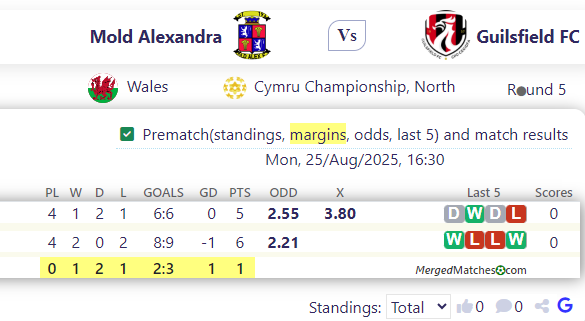 Mold Alexandra Vs Guilsfield FC screenshot