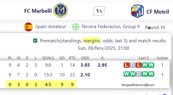 FC Marbelli Vs CF Motril screenshot