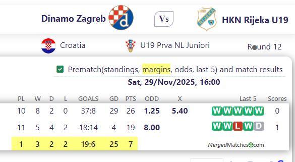 Dinamo Zagreb Vs HKN Rijeka U19 screenshot