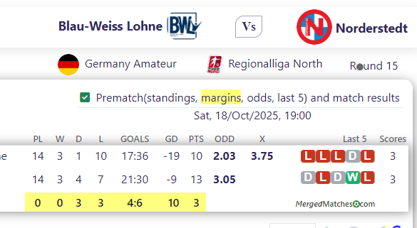 Blau-Weiss Lohne Vs Norderstedt screenshot
