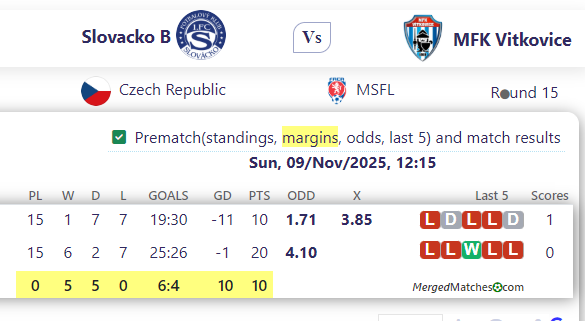 Slovacko B Vs MFK Vitkovice screenshot