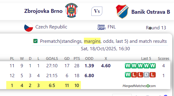 Zbrojovka Brno Vs Banik Ostrava B screenshot