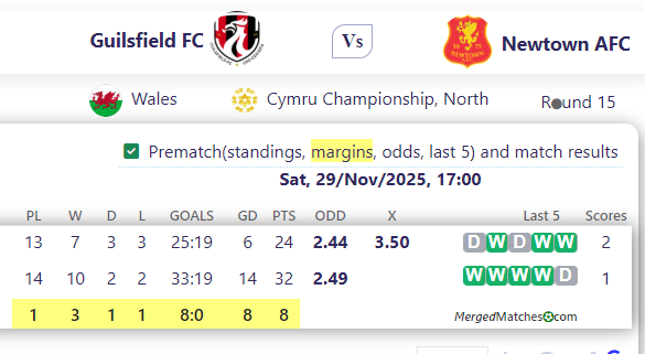 Guilsfield FC Vs Newtown AFC screenshot