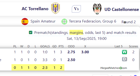 AC Torrellano Vs UD Castellonense screenshot