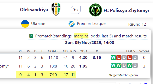 Oleksandriya Vs FC Polissya Zhytomyr screenshot